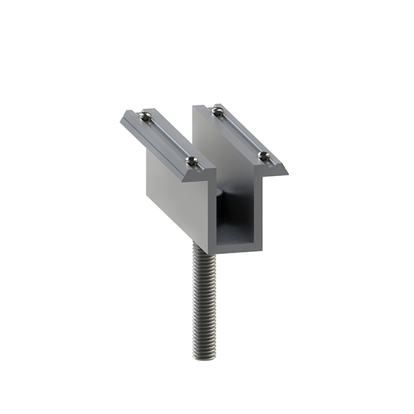 Picture of incl. grounding-pins, suitable for framed PV-modules with a frame height from 30 up to 50mm; Place of Origin: Poland; customs tariff number: 76161000